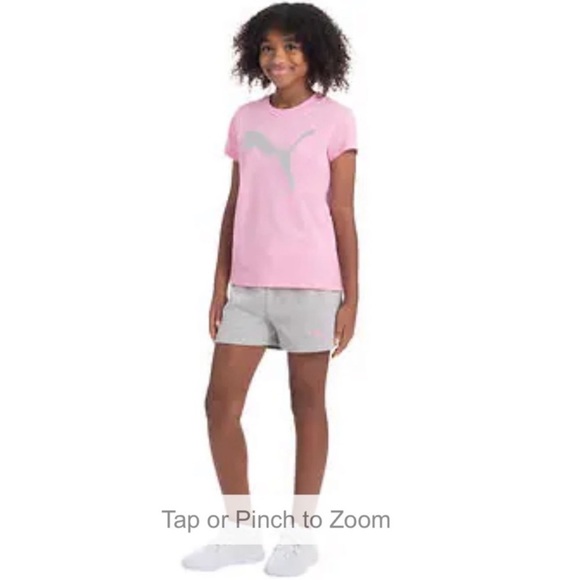 NWT PUMA Youth Girls 4-piece Set WHITE/PINK - size M (10/12) - casual summer - Picture 5 of 10